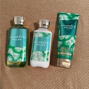 NEW Cucumber Melon Bath & Body Works Set